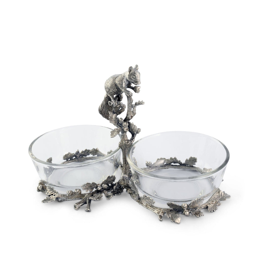 Squirrel Double Dish Condiment Server