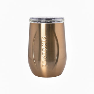 Vinglacé Glass-Lined Wine Tumbler with Lid – 10 oz Insulated Drinkware