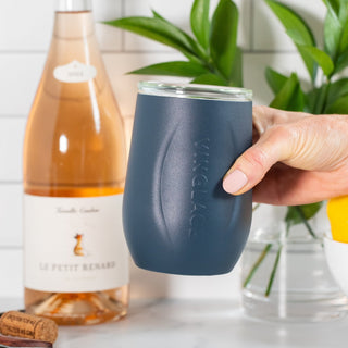 Vinglacé Glass-Lined Wine Tumbler with Lid – 10 oz Insulated Drinkware