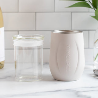Vinglacé Glass-Lined Wine Tumbler with Lid – 10 oz Insulated Drinkware