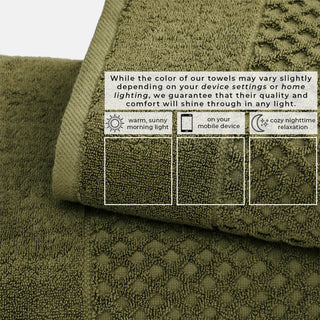 Grayson Cotton Diamond Waffle Weave Bath Towel Set