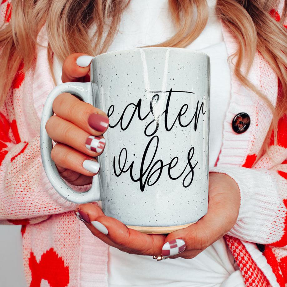 Serving Easter Vibes Coffee Mug – Speckled Spring Ceramic Mug (16.23 oz)