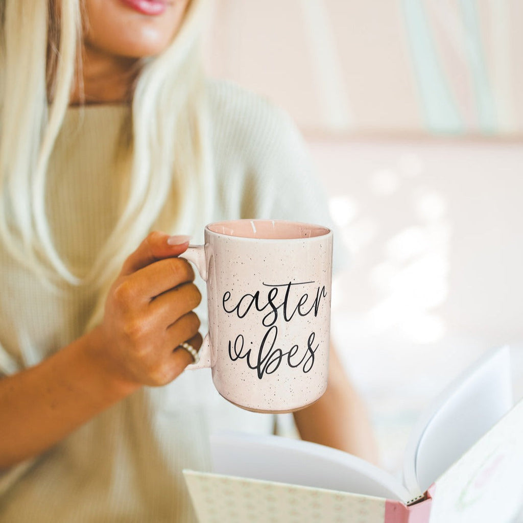Serving Easter Vibes Coffee Mug – Speckled Spring Ceramic Mug (16.23 oz)