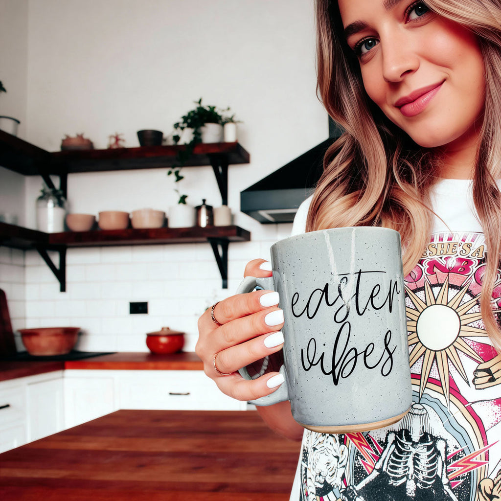Serving Easter Vibes Coffee Mug – Speckled Spring Ceramic Mug (16.23 oz)