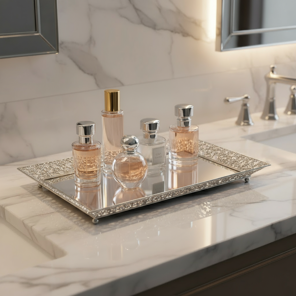Isadora Beveled Mirror Vanity Tray