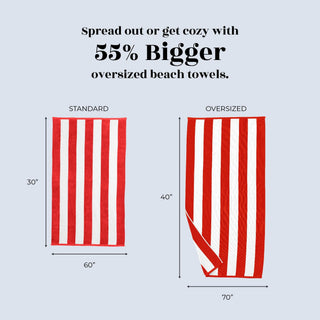 Elegant Cotton Velour Cabana Stripe Beach Towel – Novia Collection