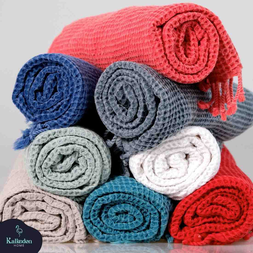Organic Waffle Bath & Hand Towels | Soft Essentials Spa Collection