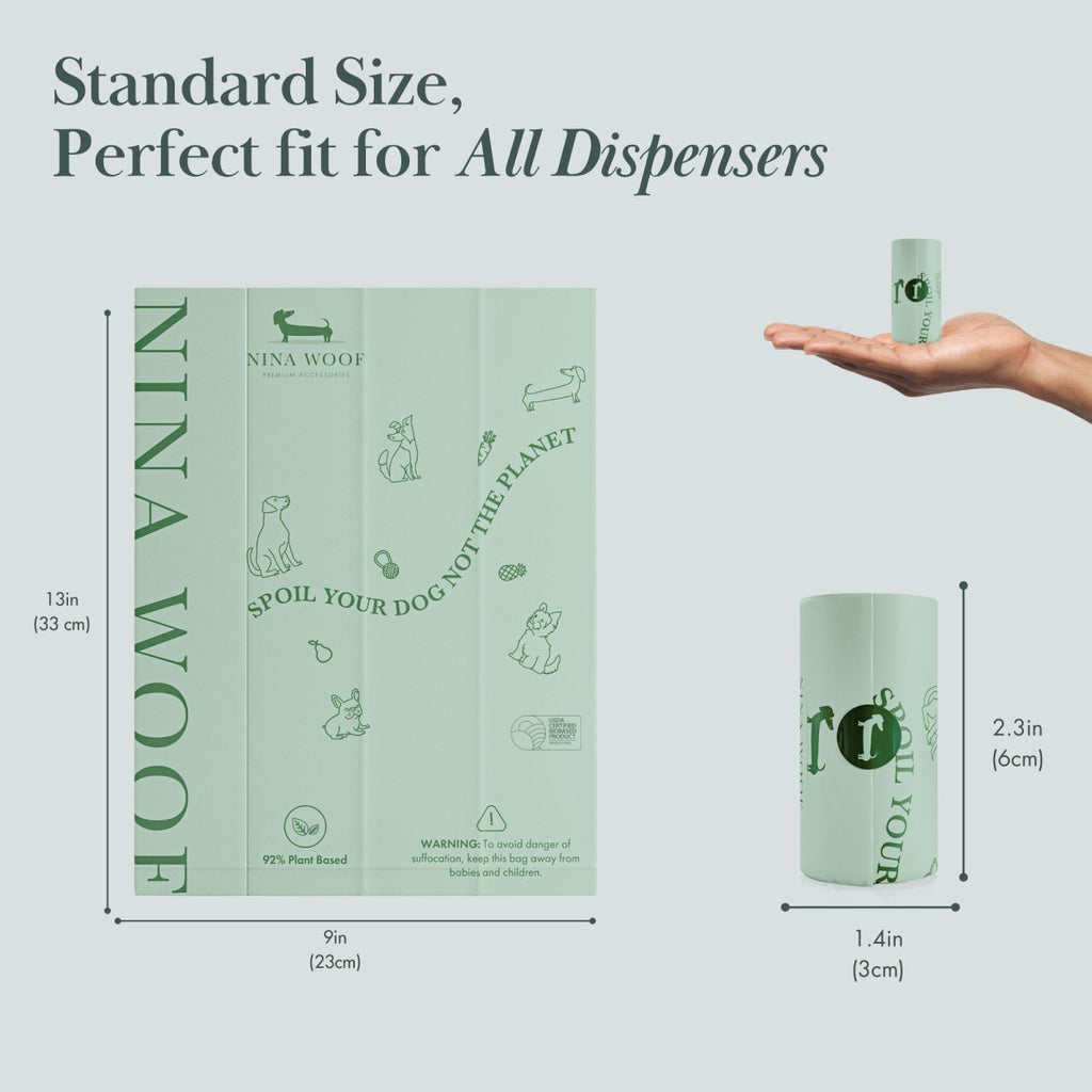 Plant-Based Dog Waste Bags | Eco-Friendly Leak-Proof Pet Poop Bags