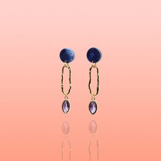 Marina Deep Blue Oval Hoops