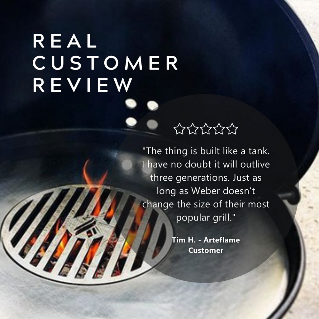 Arteflame Two-Piece Carbon Steel Flat-Top Kit for Weber® Kettle Grills