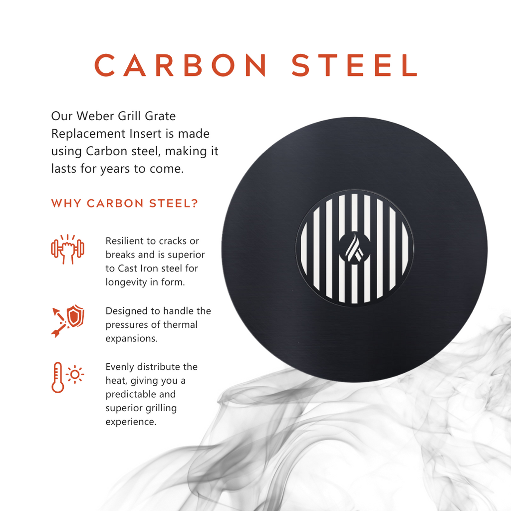 Arteflame Two-Piece Carbon Steel Flat-Top Kit for Weber® Kettle Grills
