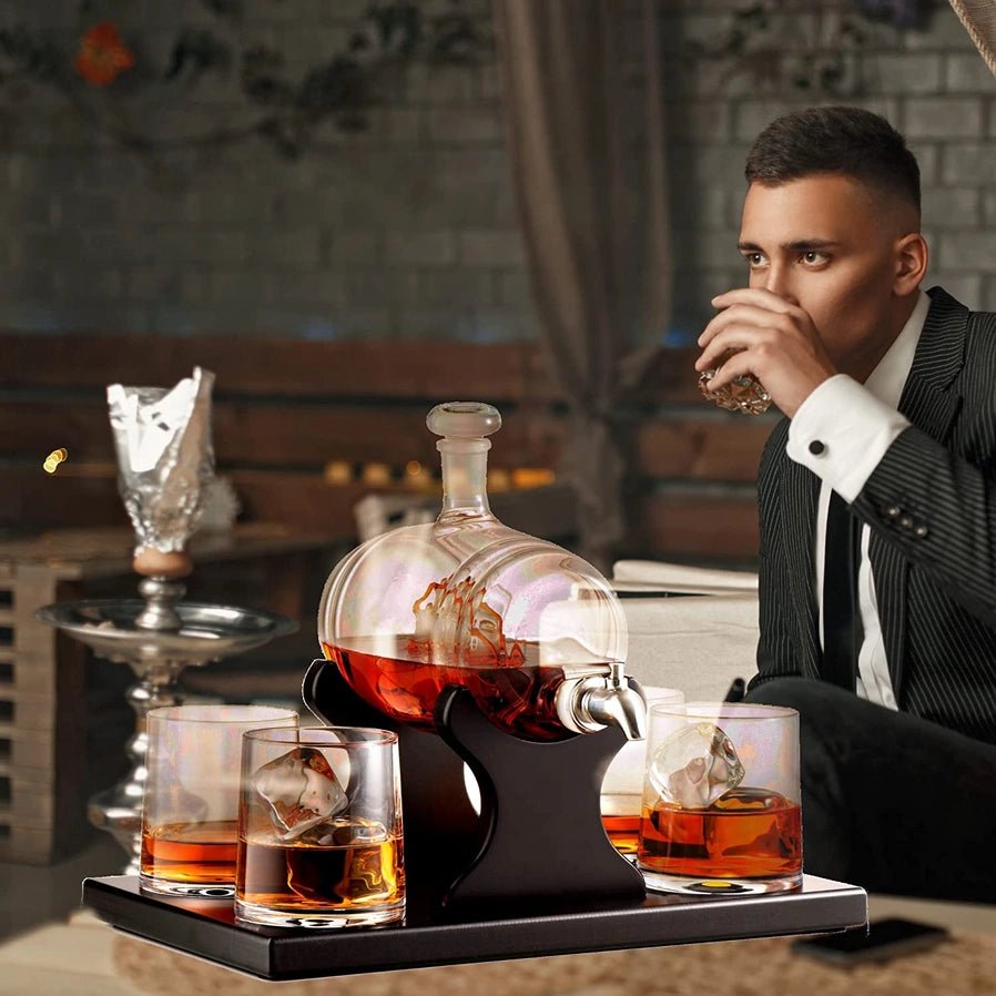 Whiskey Decanter Barrel Gift Set - Anara Lifestyle