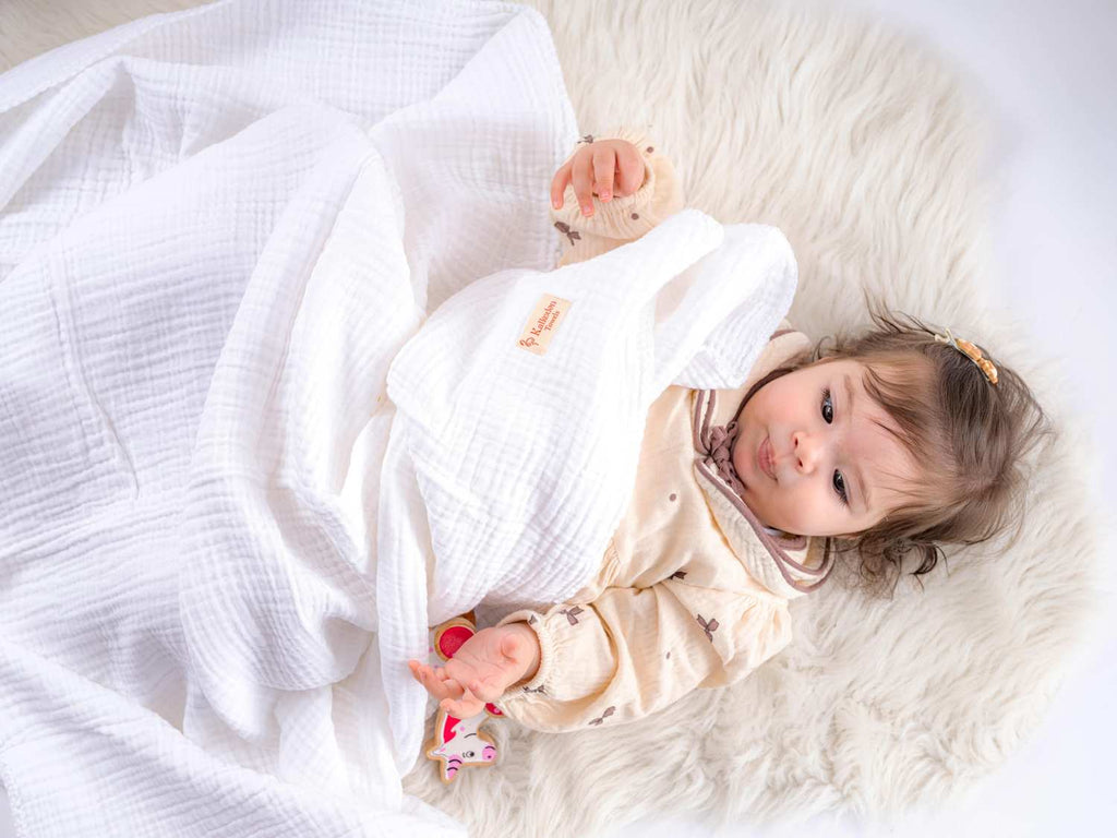 Quilted Muslin Blanket | 4-Layer Cotton Baby & Home Throw