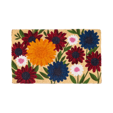 Wildflower Garden Natural Coir Doormat