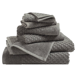 Grayson Cotton Diamond Waffle Weave Bath Towel Set