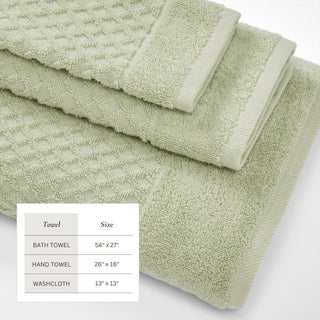 Grayson Cotton Diamond Waffle Weave Bath Towel Set