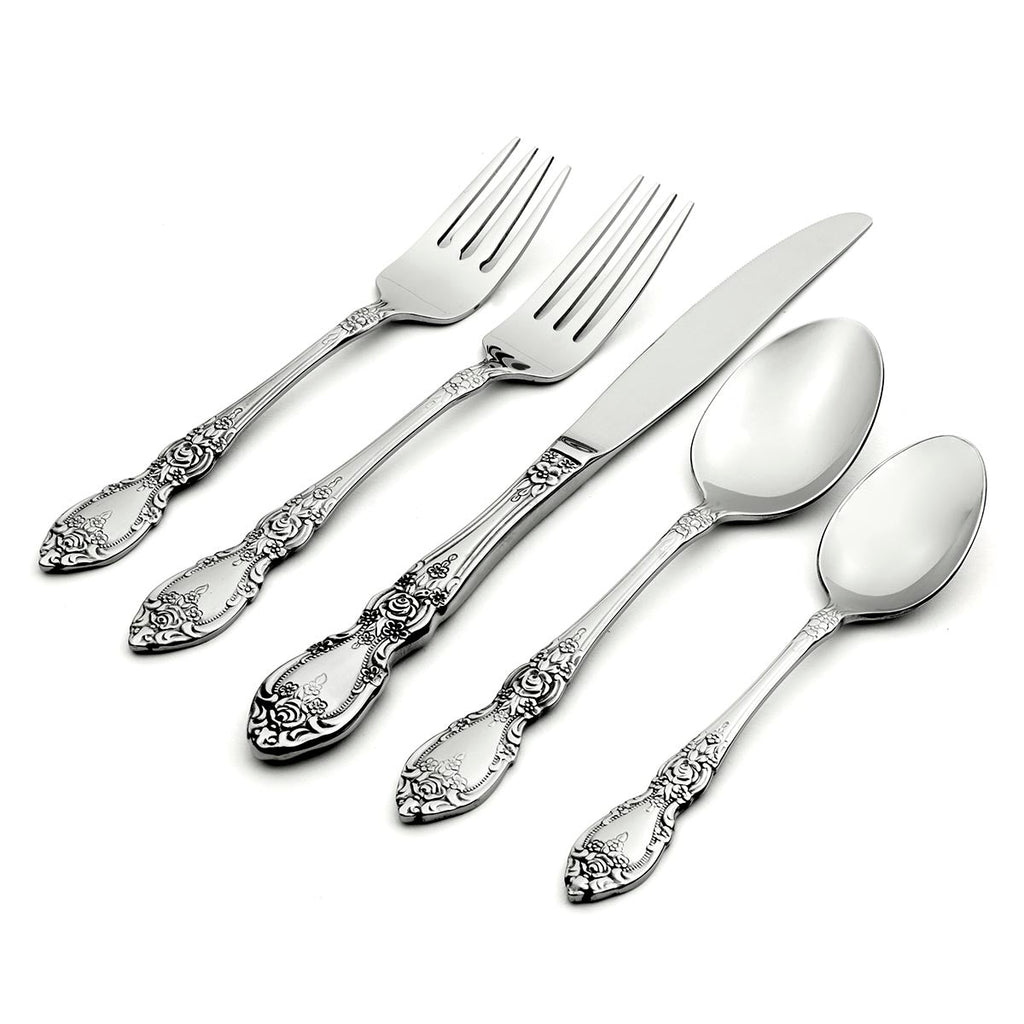 Oneida Wordsworth 45-Piece Flatware Set, 18/0 stainless steel