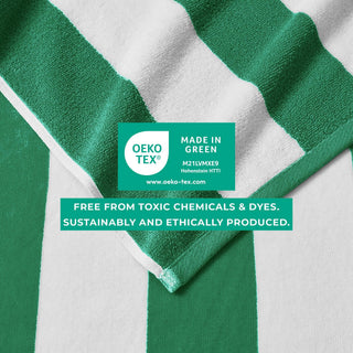 Elegant Cotton Velour Cabana Stripe Beach Towel – Novia Collection