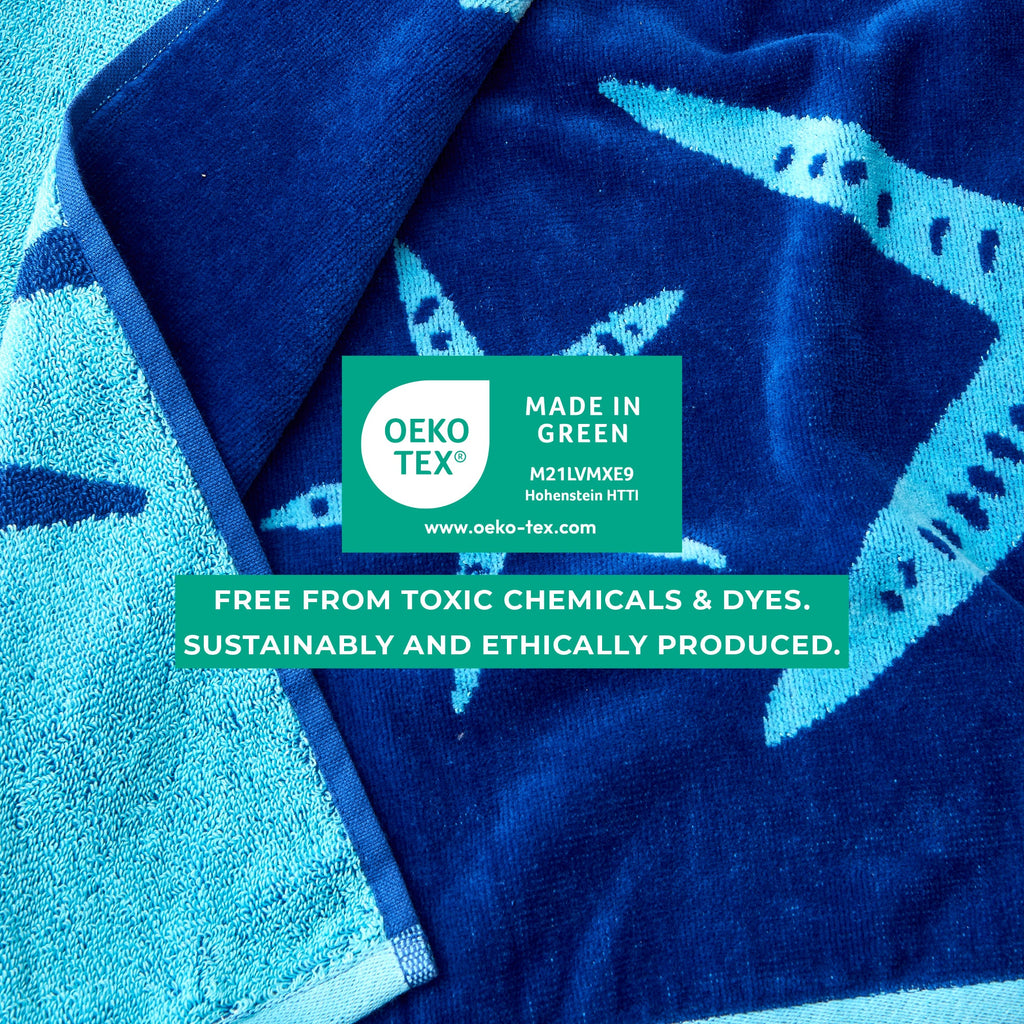 Elegant Cotton Velour Beach Towel Set – Maui Collection (2-Pack)