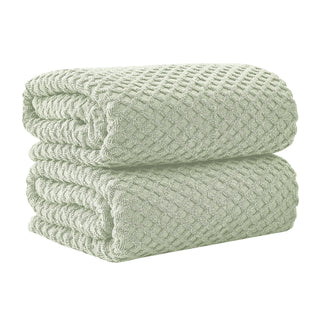 Grayson Cotton Diamond Waffle Weave Bath Towel Set