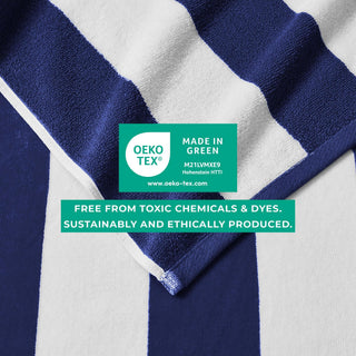 Elegant Cotton Velour Cabana Stripe Beach Towel – Novia Collection