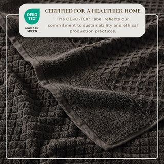 Grayson Cotton Diamond Waffle Weave Bath Towel Set