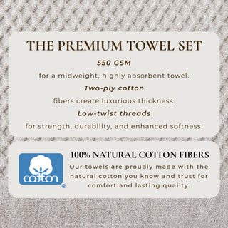 Grayson Cotton Diamond Waffle Weave Bath Towel Set