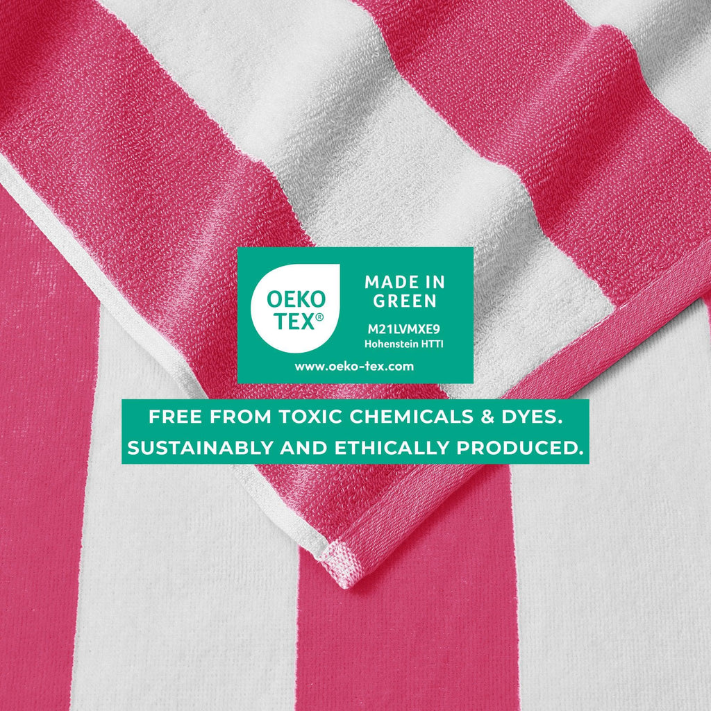 Elegant Cotton Velour Cabana Stripe Beach Towel – Novia Collection