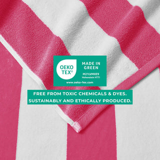 Elegant Cotton Velour Cabana Stripe Beach Towel – Novia Collection