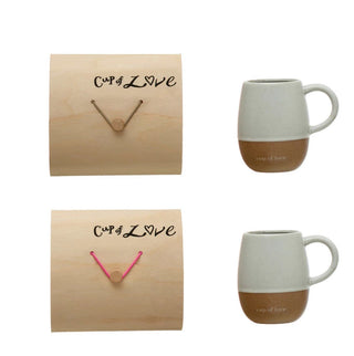 18 Oz. Stoneware Mug with Gift Box and Saying Reactive Glaze - Anara Lifestyle