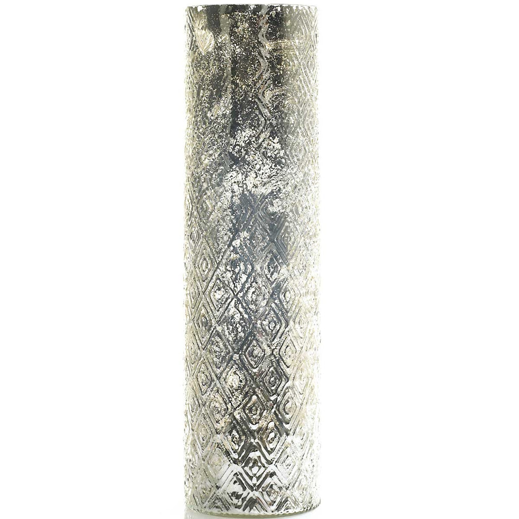 Sparkling Silver Finish Nordic Glass Vase