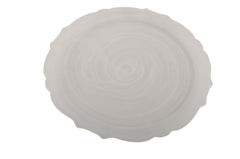 Swirl Glass Alabaster White Charger Plate