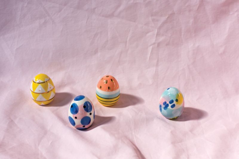 Ceramic Multicolor Artistic Eggs