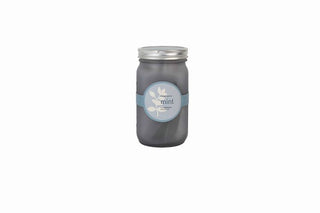 Organic Mint Hydroponic Self-Watering Herb Kit In A Grey Mason Jar