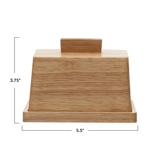 Acacia Wood Butter Dish - Anara Lifestyle