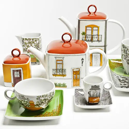 Alma De Lisboa Tea Cup & Saucer - Set of 2