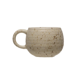 Stoneware Mug With Beige Speckled Reactive Glaze