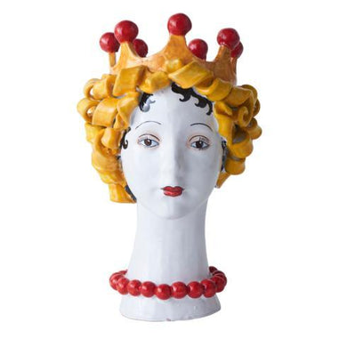 Donatello Ceramic Head Vase, Pasta Décor - Anara Lifestyle