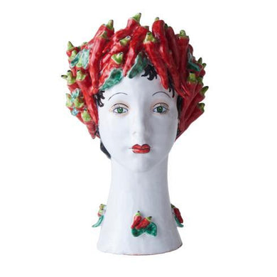 Donatello Ceramic Head Vase, Peppers Décor - Anara Lifestyle