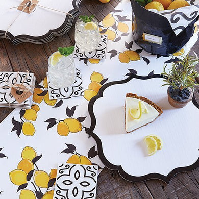 Kraft Table Lemon Pattern Runner - Anara Lifestyle