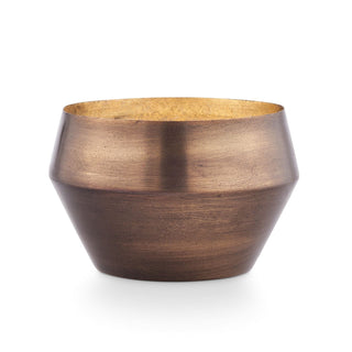 Oud Wood Brushed Metal Candle - Anara Lifestyle