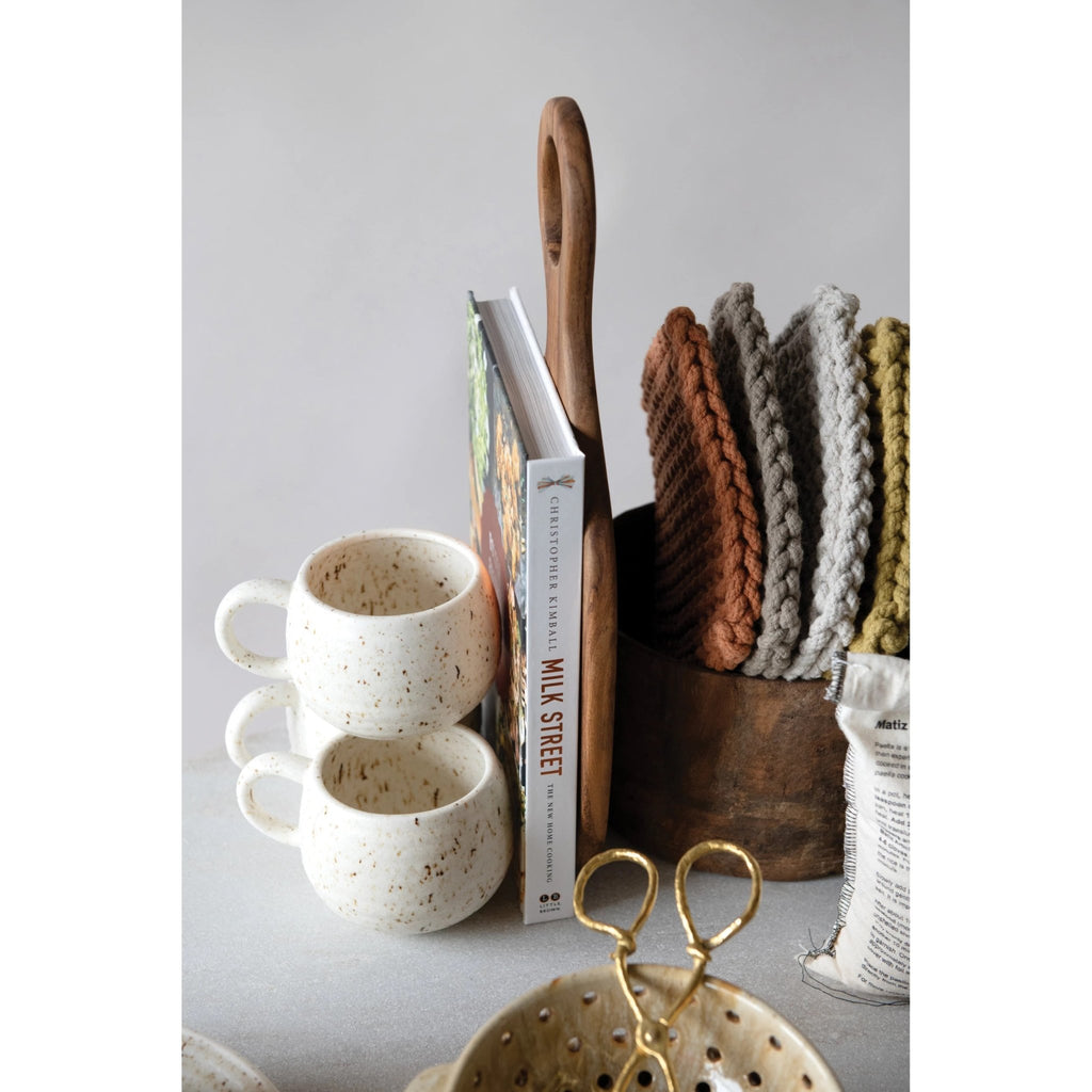 Stoneware Mug With Beige Speckled Reactive Glaze - Anara Lifestyle