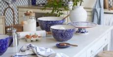 Abbey  Mixing Bowl - Blue & White Splatter