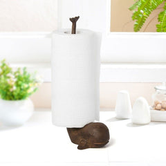 Whimsical Cast Iron Whale Freestanding Paper Towel Holder - Anara Lifestyle